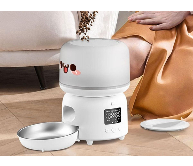 Rojeco AUTOMATYCZNY DOZOWNIK KARMY 3L BUTTON VERSION (BIAŁY) - 1514948 - zdjęcie 4